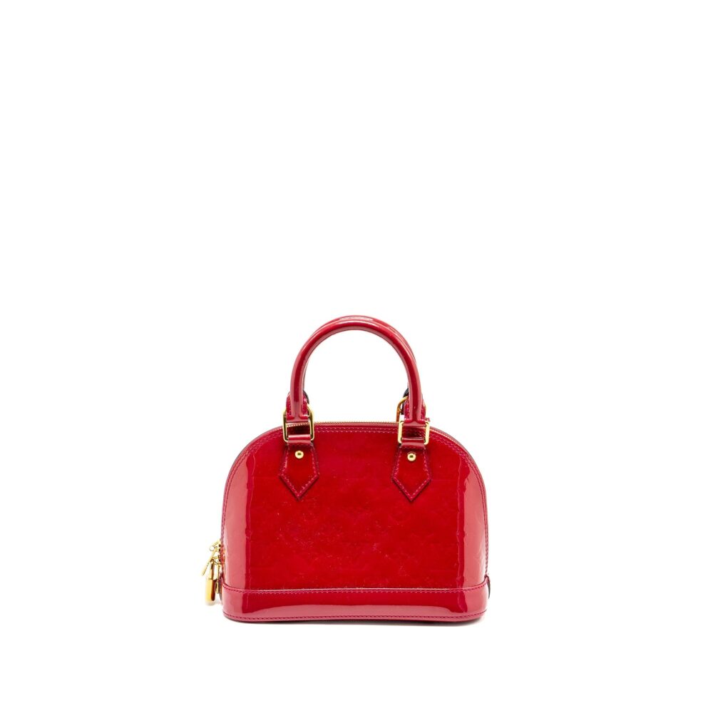 AAA Replica Louis Vuitton LV ALMA BB PATENT RED GHW
