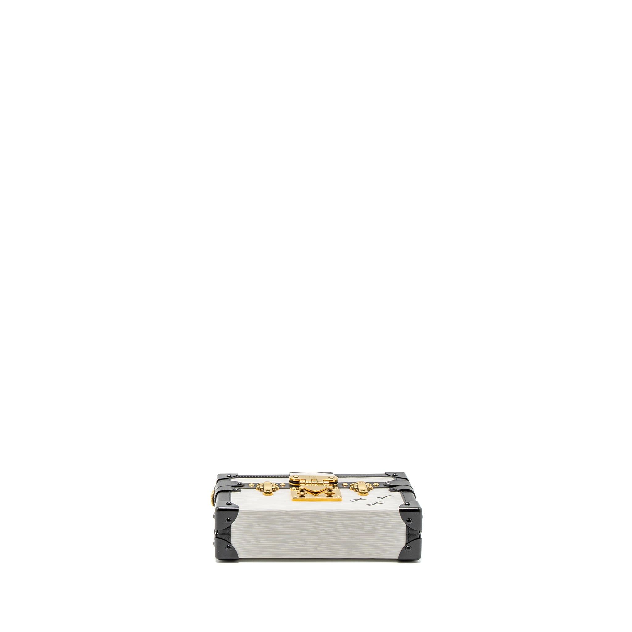 AAA Replica Louis Vuitton LV PETIT MALLE EPI WHITE/BLACK GHW
