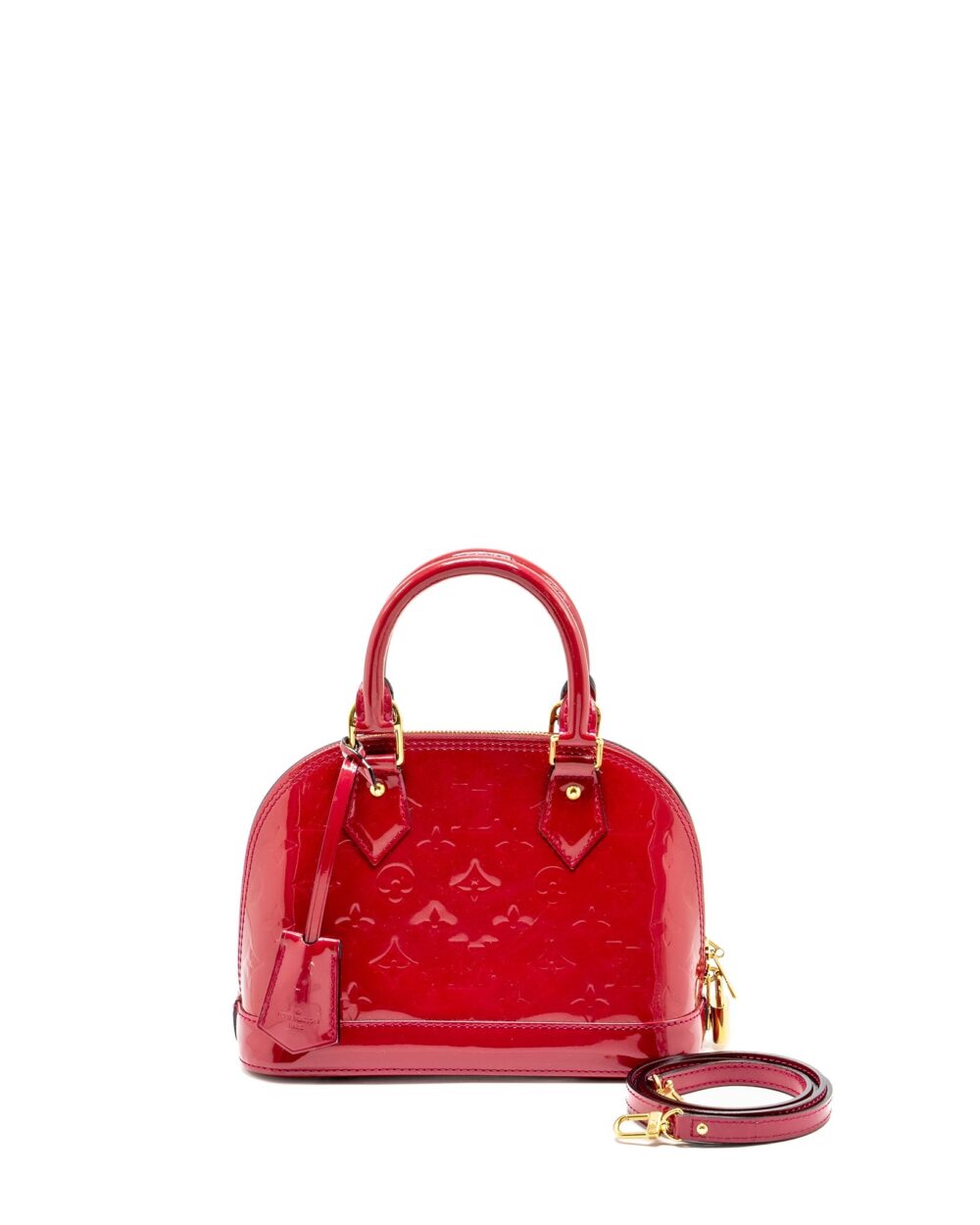 AAA Replica Louis Vuitton LV ALMA BB PATENT RED GHW