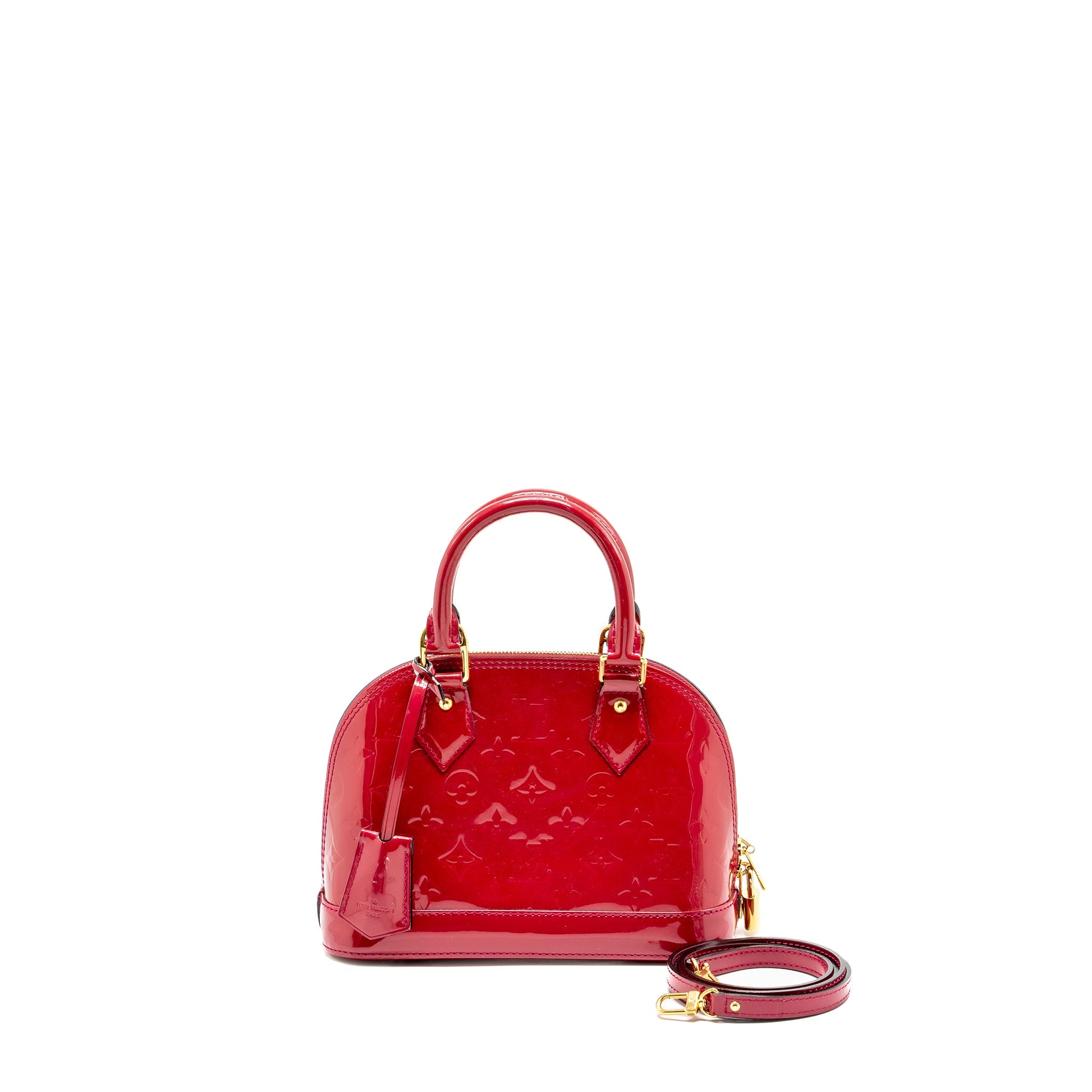AAA Replica Louis Vuitton LV ALMA BB PATENT RED GHW