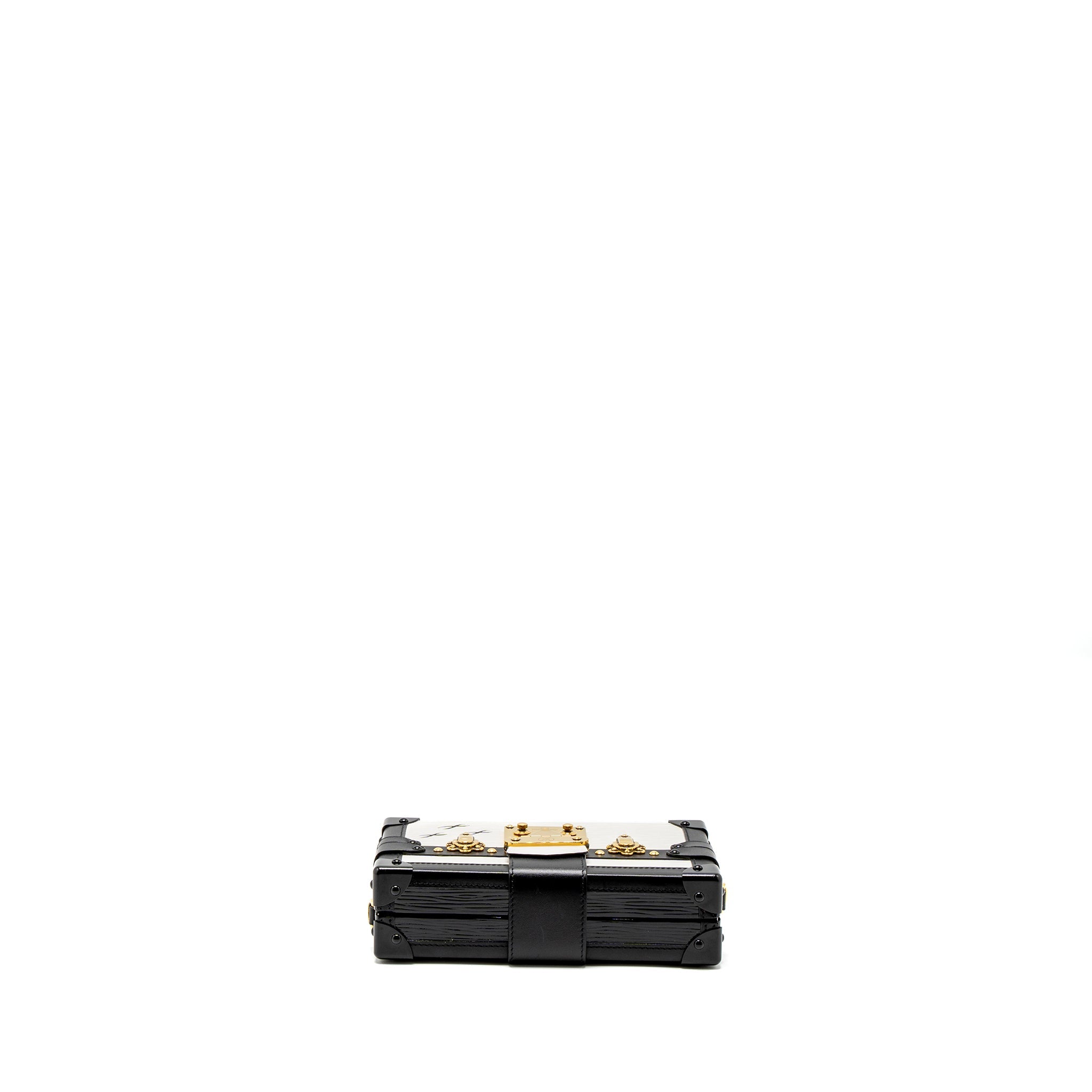 AAA Replica Louis Vuitton LV PETIT MALLE EPI WHITE/BLACK GHW