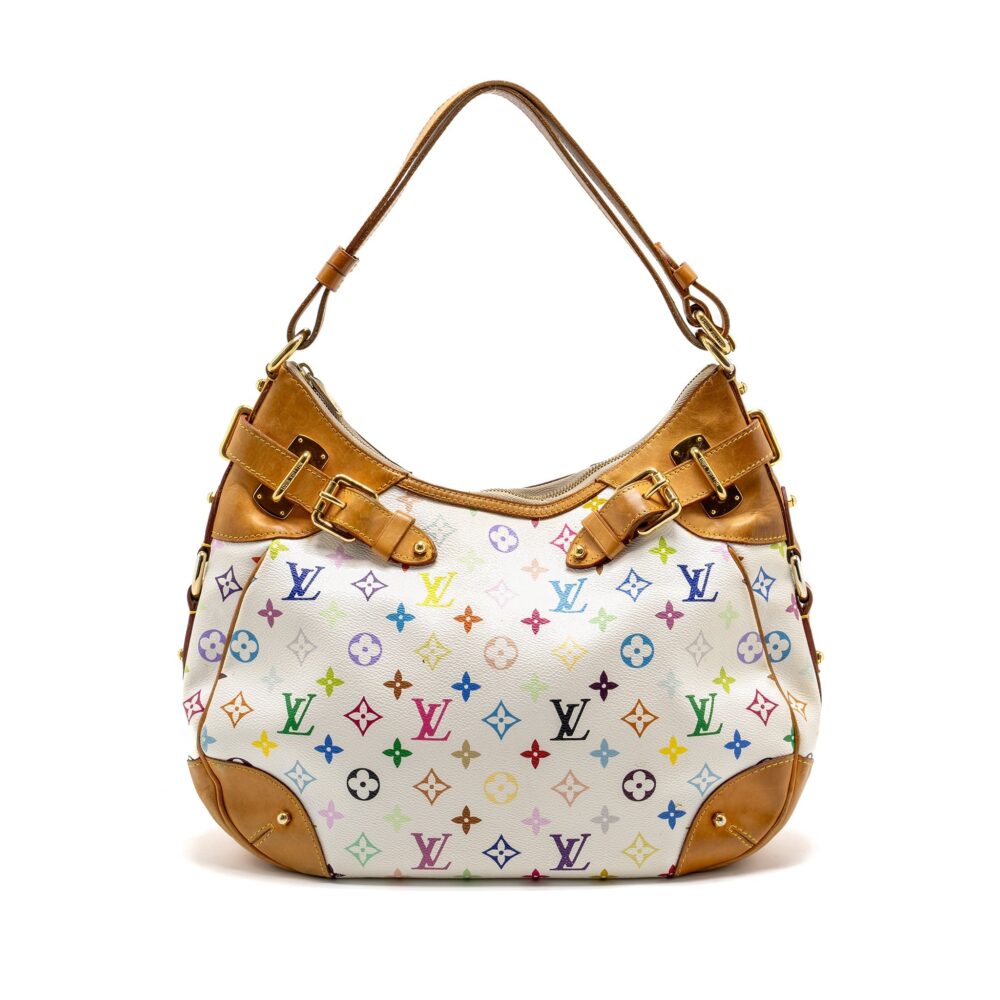 AAA Replica Louis Vuitton LV MURAKAMI GRETA BAG MONOGRAM CANVAS WHITE/MULTICOLOUR GHW