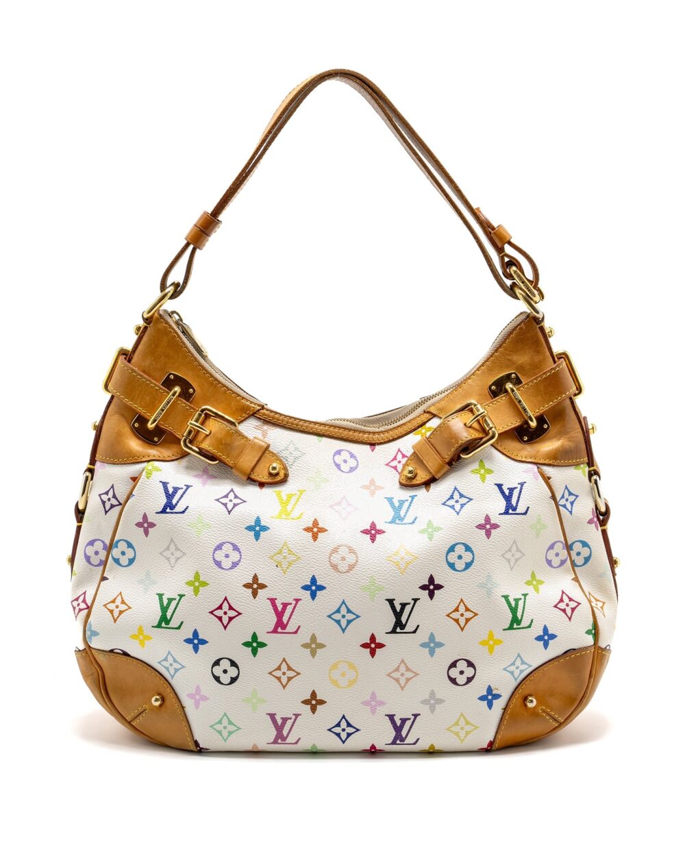 AAA Replica Louis Vuitton LV MURAKAMI GRETA BAG MONOGRAM CANVAS WHITE/MULTICOLOUR GHW