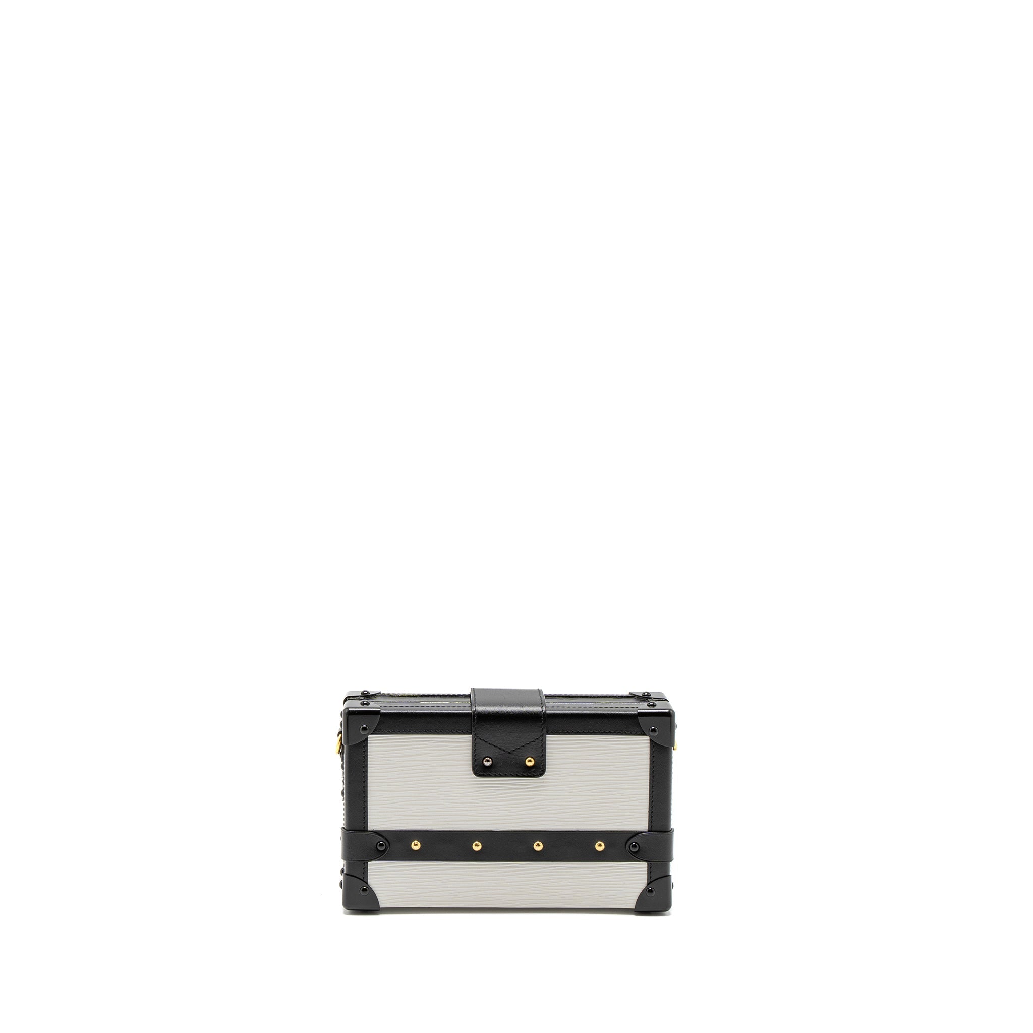 AAA Replica Louis Vuitton LV PETIT MALLE EPI WHITE/BLACK GHW