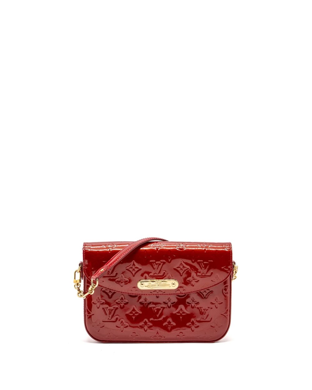 AAA Replica Louis Vuitton LV FLAP SHOULDER EVENING BAG PATENT LEATHER RED GHW