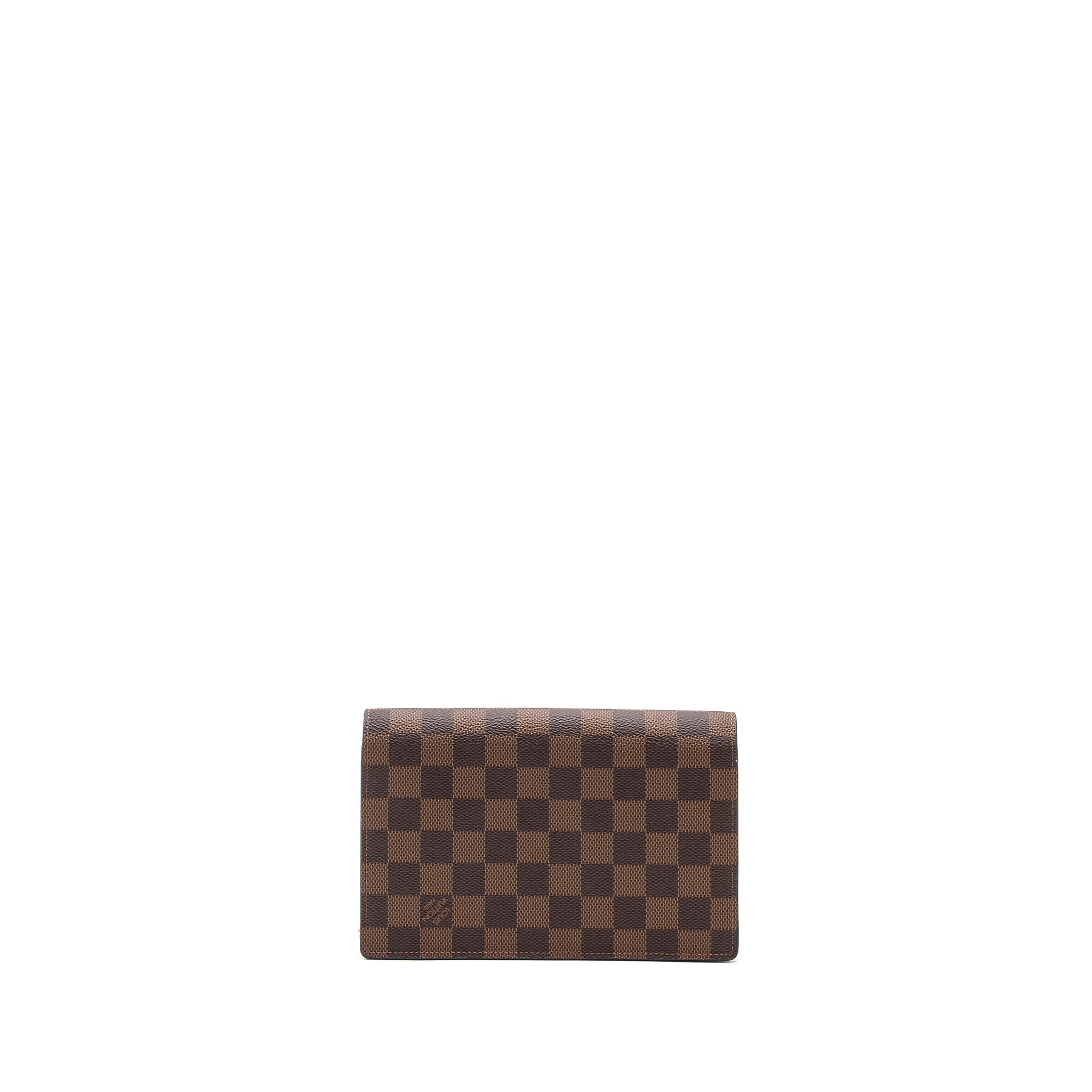 AAA Replica Louis Vuitton LV VAVIN CHAIN WALLET DAMIER EBENE/BLACK GHW (NEW VERSION)