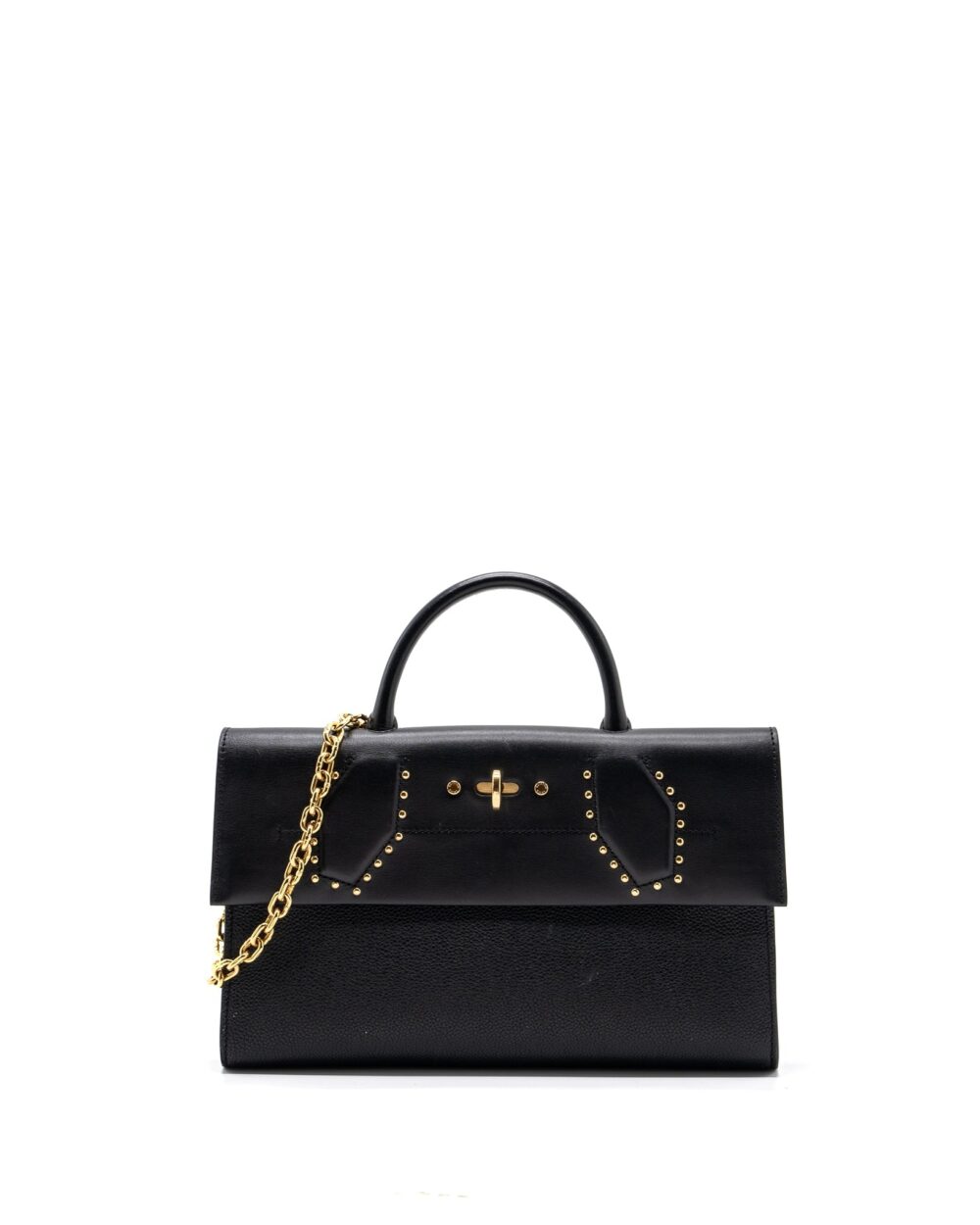 AAA Replica Louis Vuitton LV FLAP SHOULDER BAG CALFSKIN BLACK GHW