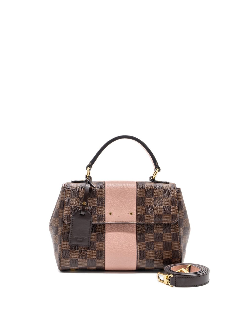 AAA Replica Louis Vuitton LV CLUNY BB DAMIER EBENE/PINK GHW