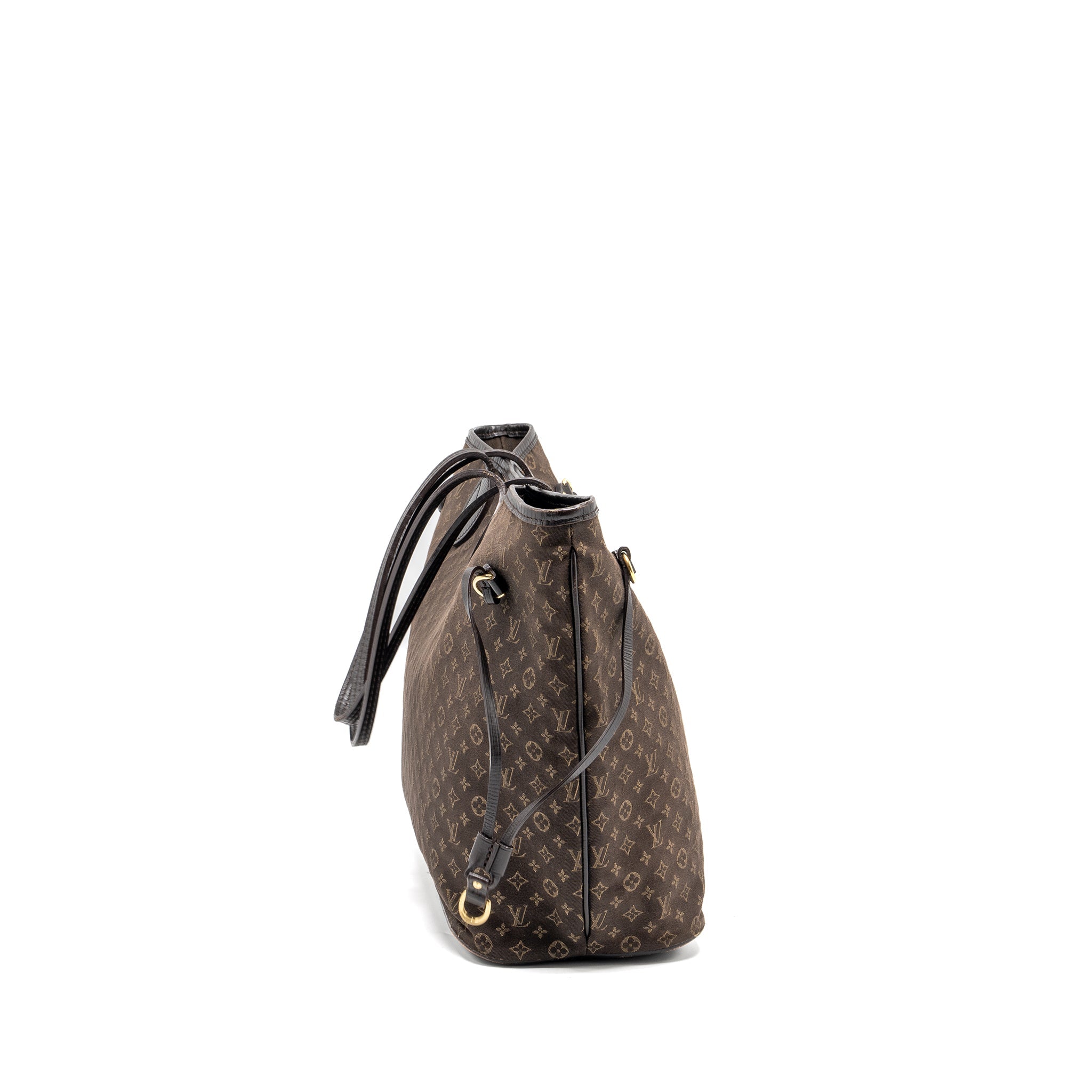 AAA Replica Louis Vuitton LV VINTAGE NEVERFULL MM FABRIC DARK BROWN GHW