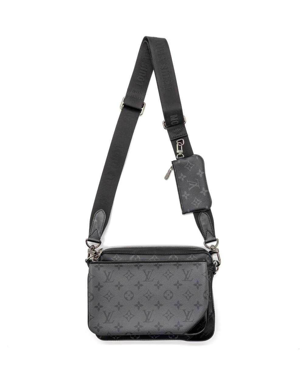 AAA Replica Louis Vuitton LV TRIO MESSENGER BAG MONOGRAM ECLIPSE SHW