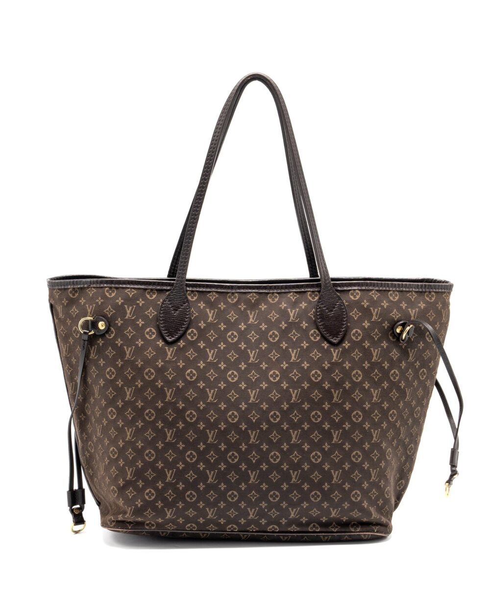 AAA Replica Louis Vuitton LV VINTAGE NEVERFULL MM FABRIC DARK BROWN GHW