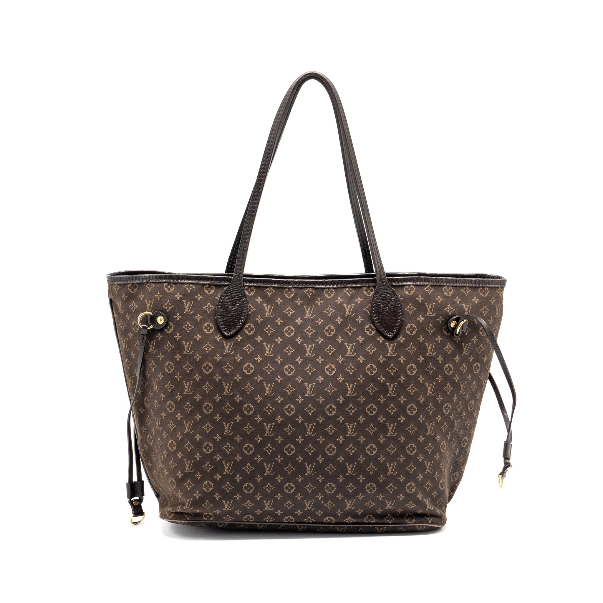 AAA Replica Louis Vuitton LV VINTAGE NEVERFULL MM FABRIC DARK BROWN GHW