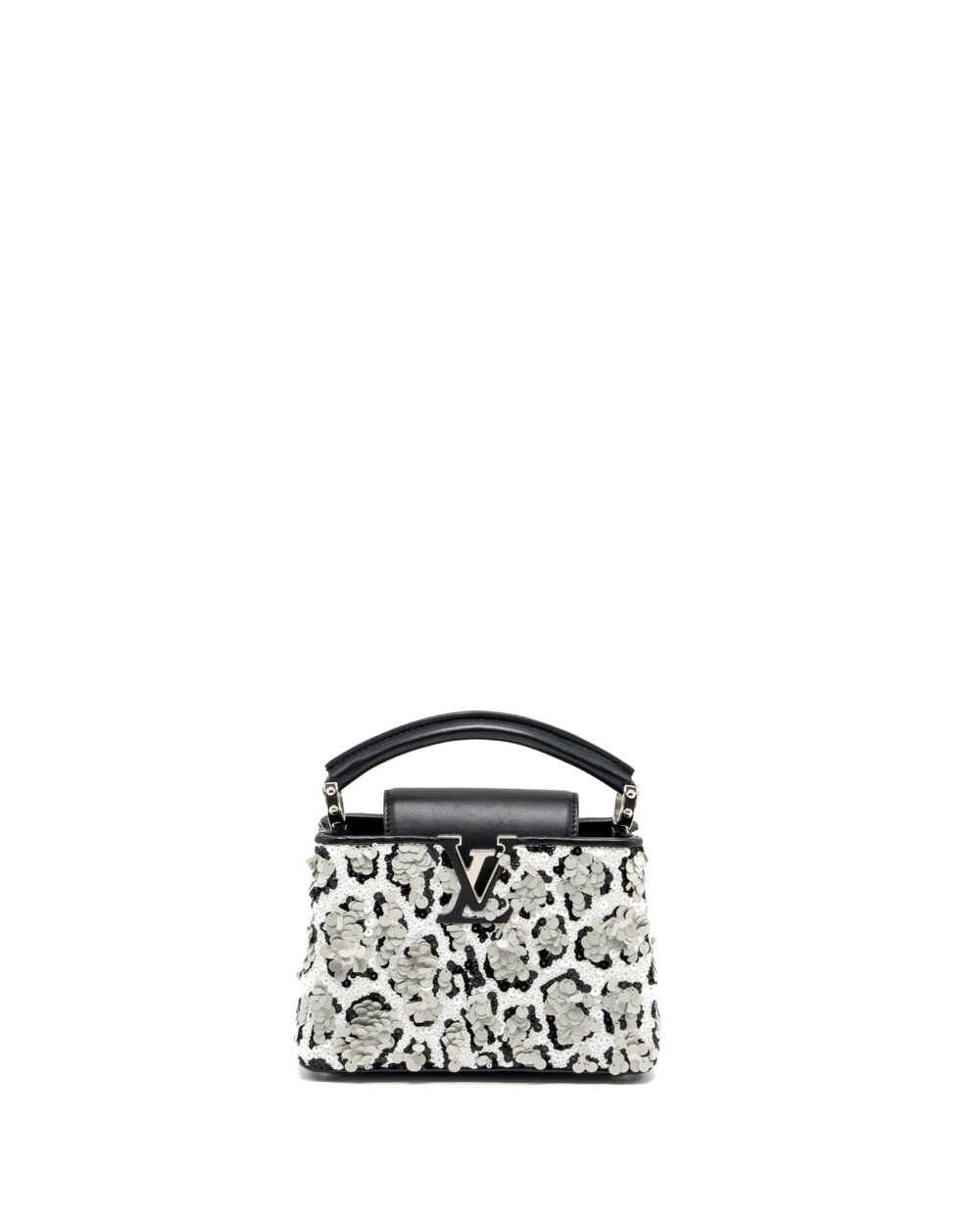 AAA Replica Louis Vuitton LV CAPUCINES MINI LIMITED EDITION SUQUIN / LEATHER MULTICOLOUR BLACK SHW