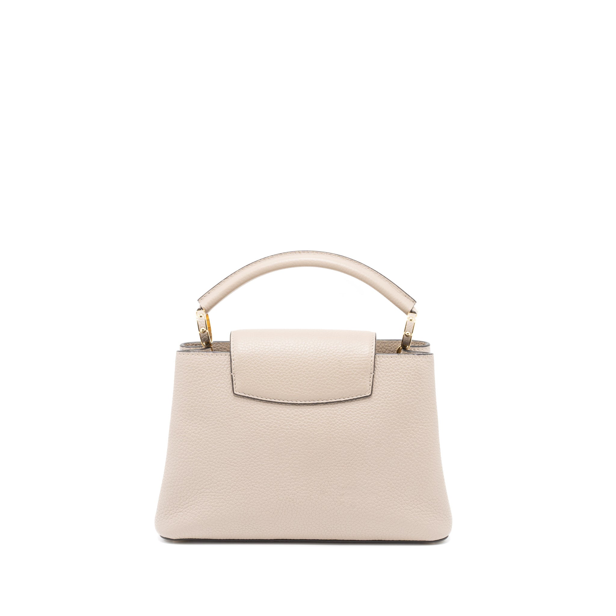 AAA Replica Louis Vuitton LV CAPUCINES BB TAURILLON GALET GHW