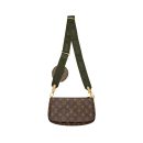 AAA Replica Louis Vuitton LV MULTI POCHETTE ACCESSORIES MONOGRAM CANVAS KHAKI STRAP GHW