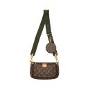 AAA Replica Louis Vuitton LV MULTI POCHETTE ACCESSORIES MONOGRAM CANVAS KHAKI STRAP GHW