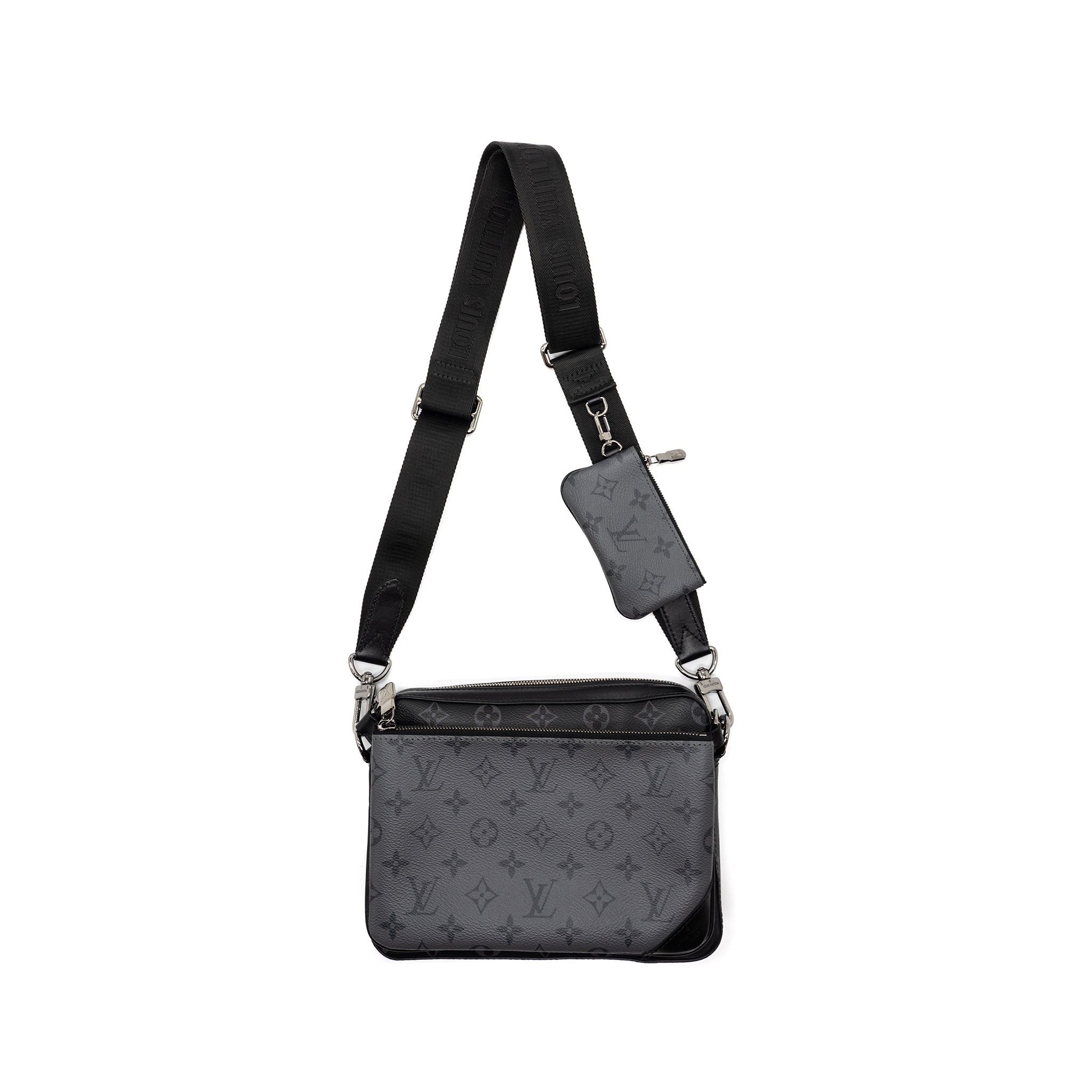 AAA Replica Louis Vuitton LV TRIO MESSENGER BAG MONOGRAM ECLIPSE SHW