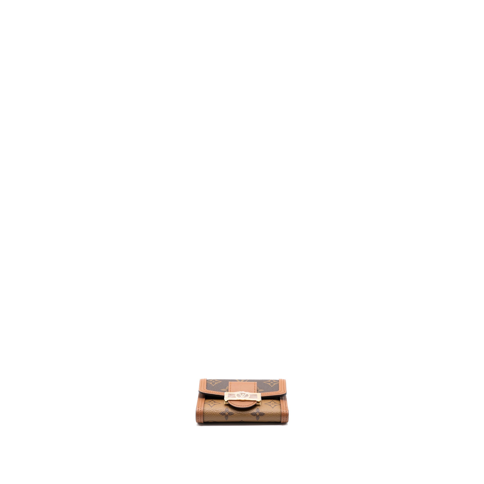 AAA Replica Louis Vuitton LV DAUPHINE COMPACT WALLET MONOGRAM CANVAS GHW