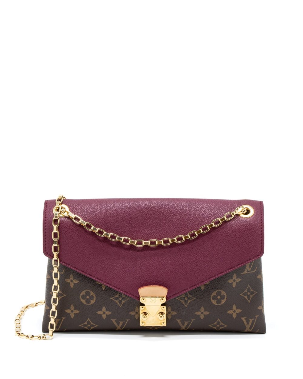AAA Replica Louis Vuitton LV PALLAS CHAIN BAG MONOGRAM CANVAS/AURORE GHW