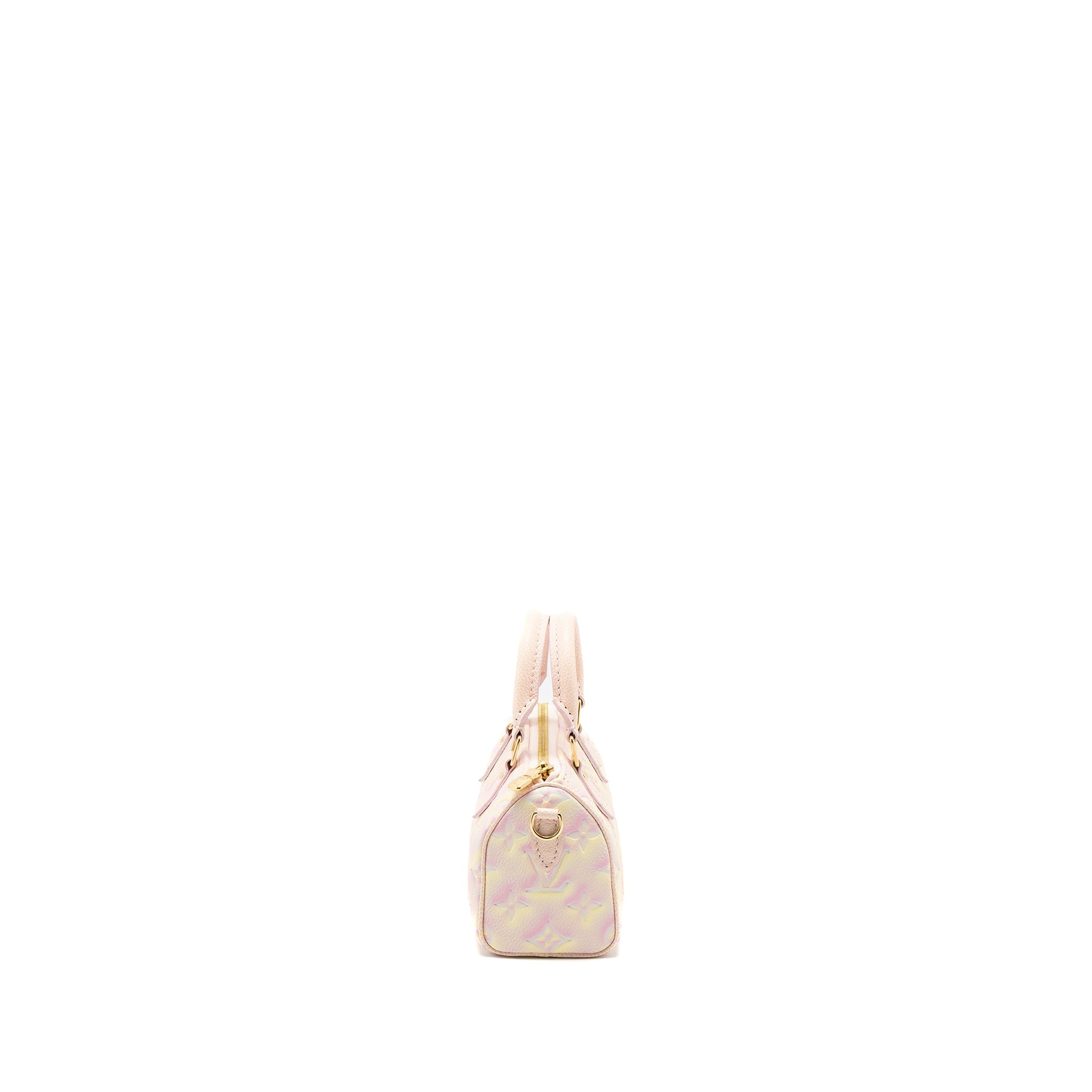 AAA Replica Louis Vuitton LV NANO SPEEDY MONOGRAM EMPREINTE PINK/MULTICOLOUR GHW (NEW VERSION)