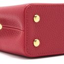 AAA Replica Louis Vuitton LV CAPUCINES MINI TAURILLON SCARLET GHW (NEW VERSION)