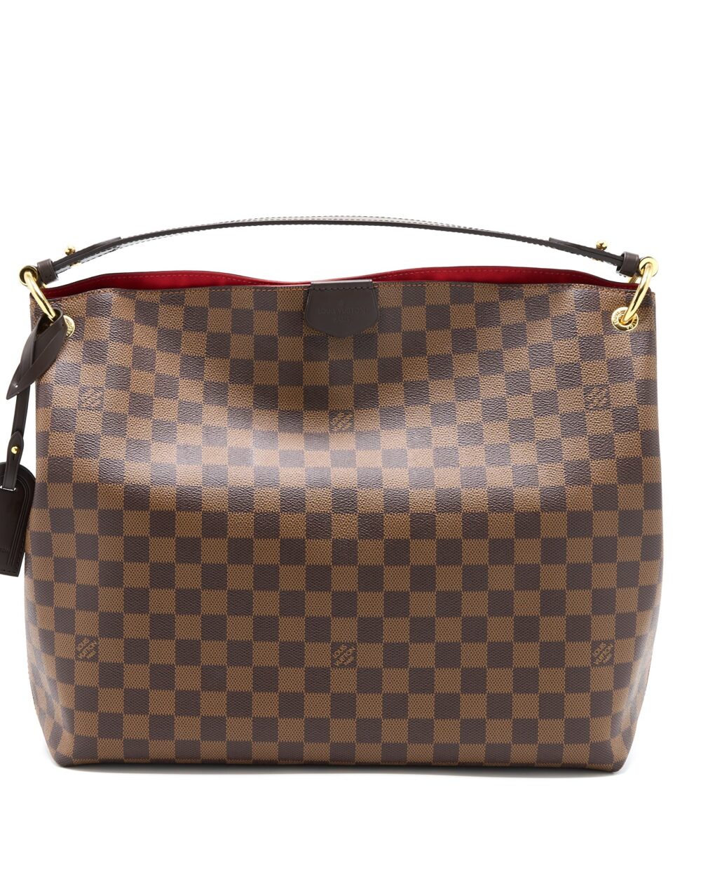 AAA Replica Louis Vuitton LV GRACEFUL MM DAMIER EBENE GHW