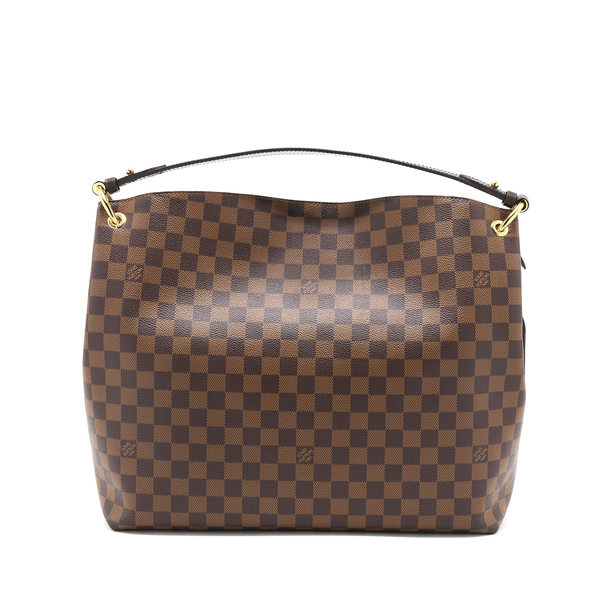 AAA Replica Louis Vuitton LV GRACEFUL MM DAMIER EBENE GHW