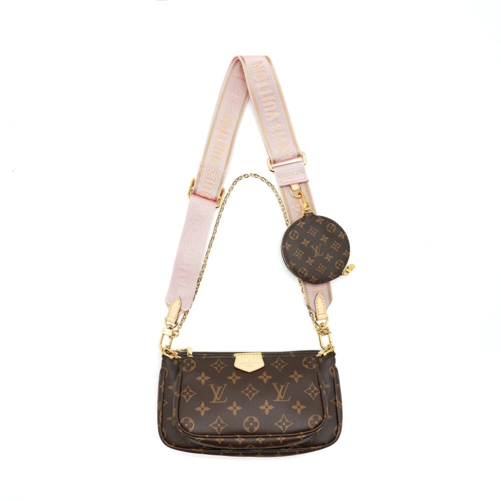AAA Replica Louis Vuitton LV MULTI POCHETTE ACCESSORIES PINK STRAP
