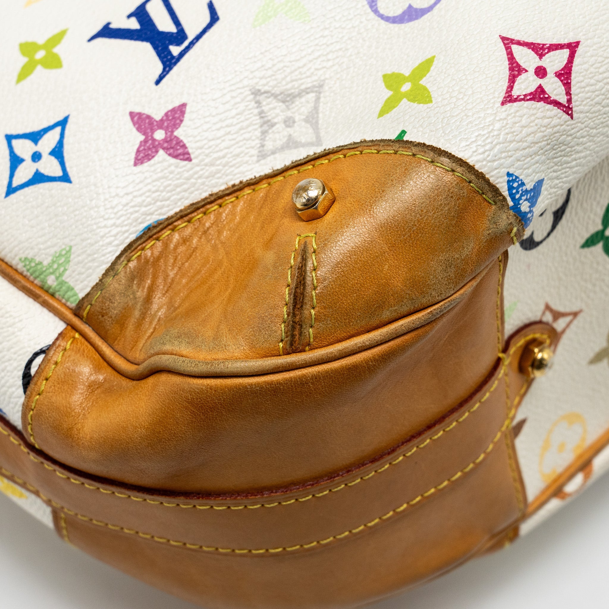 AAA Replica Louis Vuitton LV MURAKAMI GRETA BAG MONOGRAM CANVAS WHITE/MULTICOLOUR GHW