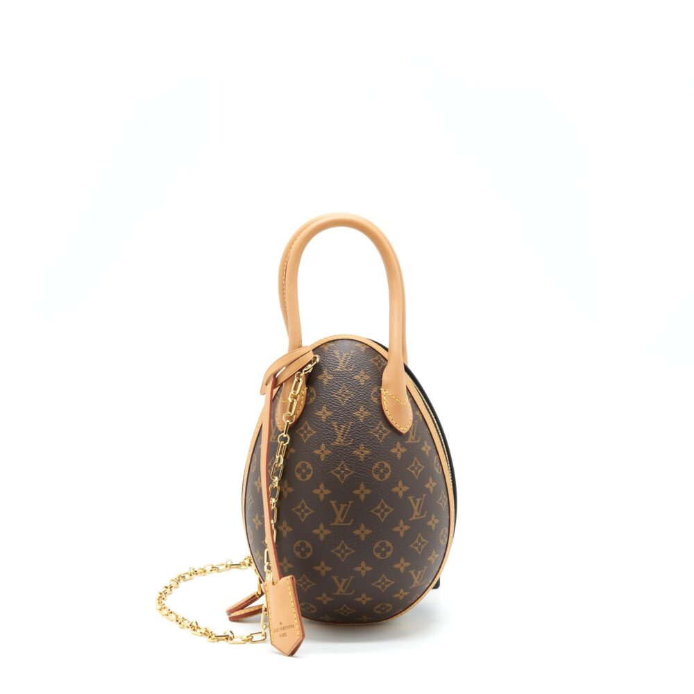 AAA Replica Louis Vuitton LV EGG BAG MONOGRAM CANVAS/BLACK GHW