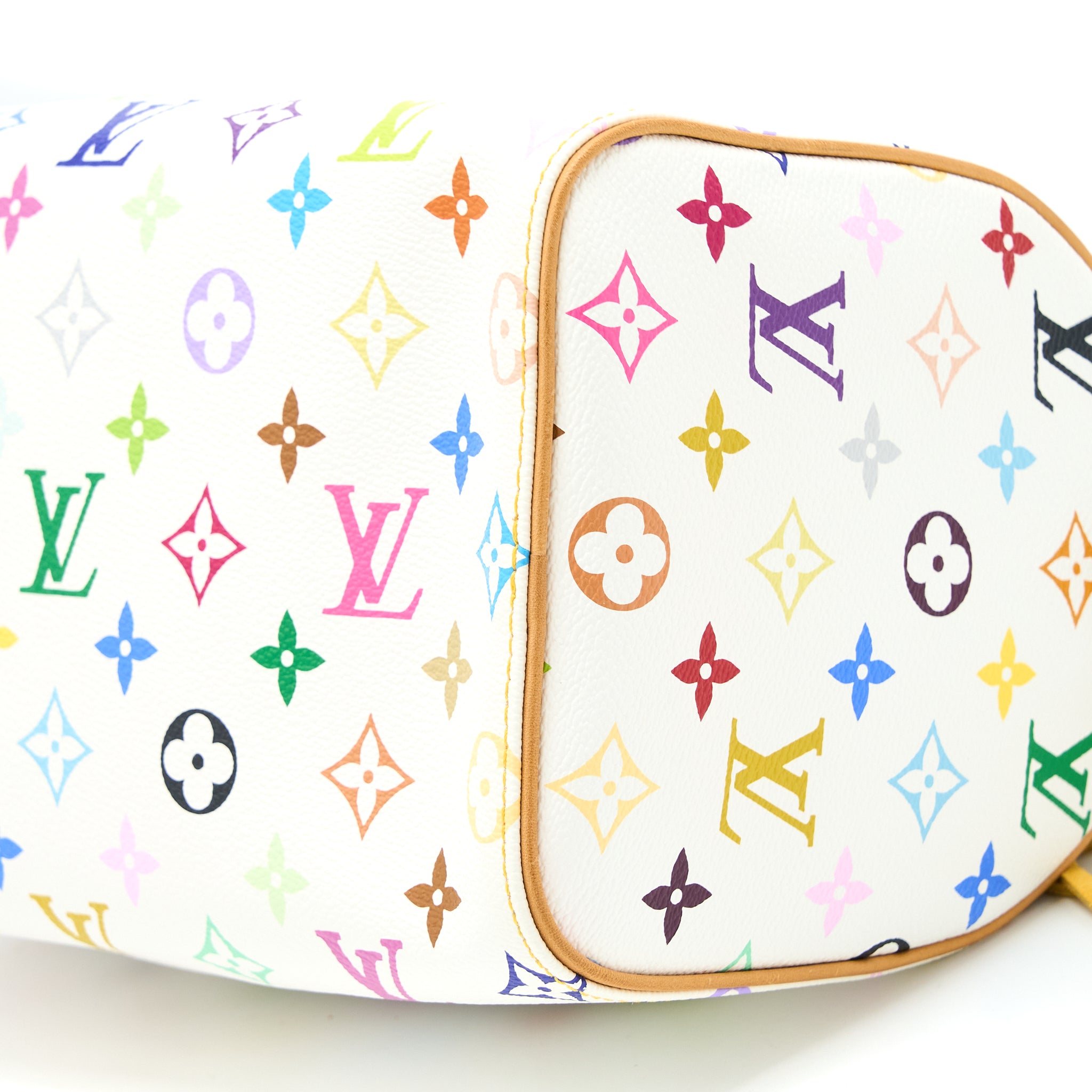 AAA Replica Louis Vuitton LV VINTAGE SPEEDY 25 LIMITED EDITION WHITE/MULTICOLOUR GHW