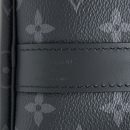 AAA Replica Louis Vuitton LV KEEPALL 55 WITH SHOULDER STRAP MONOGRAM ECLIPSE CANVAS SHW