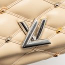 AAA Replica Louis Vuitton LV GO-14 MM LAMBSKIN BEIGE MULTICOLOUR HARDWARE