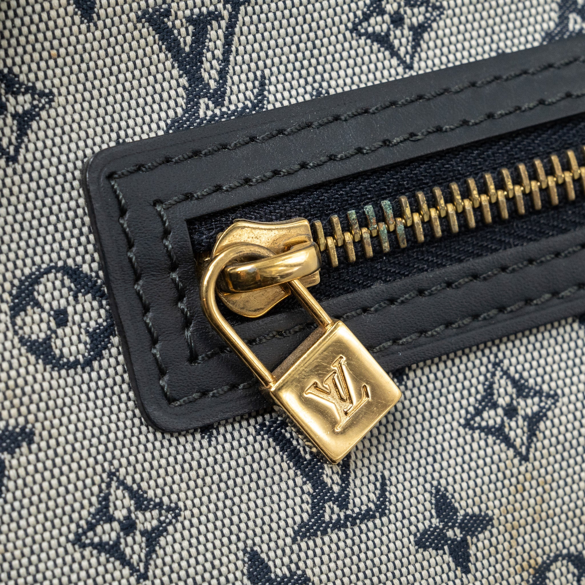 AAA Replica Louis Vuitton LV VINTAGE ZIP TOTE BAG FABRIC BLUE GHW