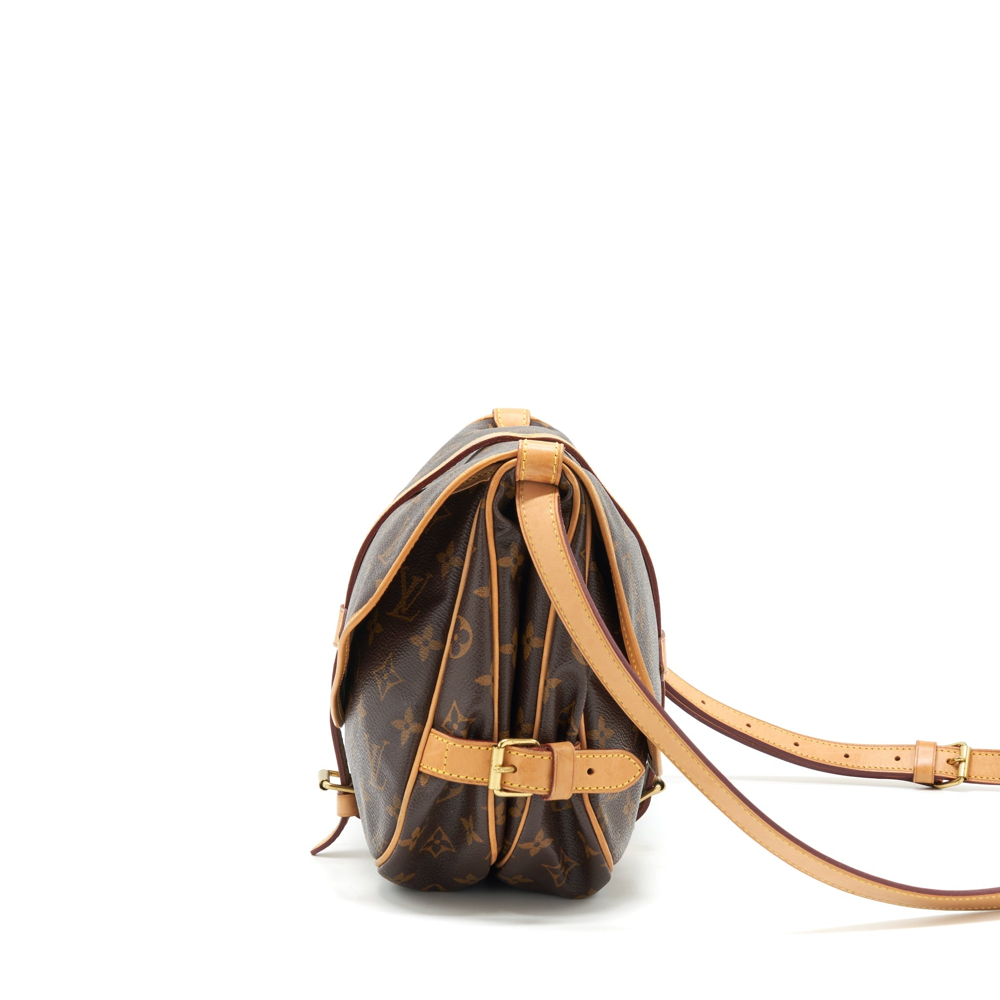 AAA Replica Louis Vuitton LV VINTAGE DOUBLE SIDE CROSSBODY BAG MONOGRAM CANVAS GHW