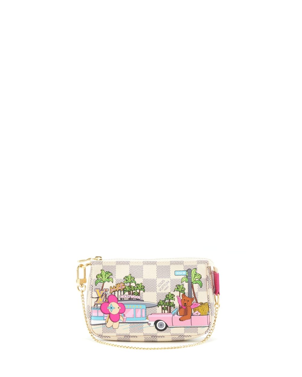 AAA Replica Louis Vuitton LV CHRISTMAS LIMITED MINI POCHETTE ACCESSORIES DAMIER AZUR CANVAS