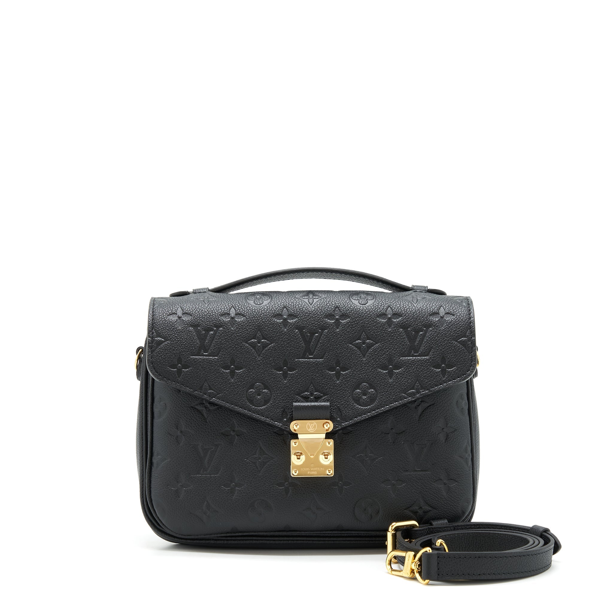 AAA Replica Louis Vuitton LV METIS POCHETTE MONOGRAM EMPREINTE BLACK GHW