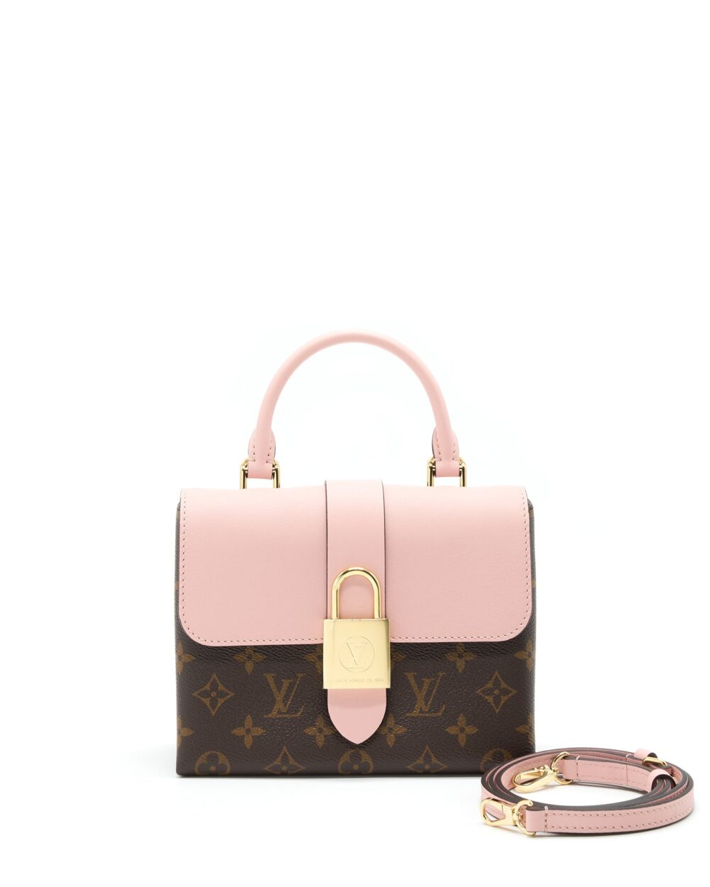 AAA Replica Louis Vuitton LV LOCKY BB MONOGRAM CANVAS / ROSE POUDRE