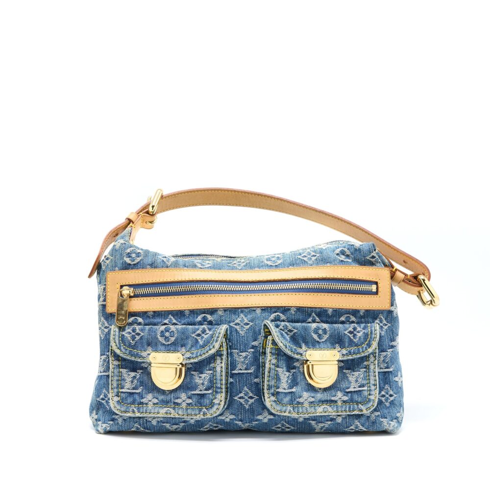 AAA Replica Louis Vuitton LV BUGGY BAG MONOGRAM DENIM GHW