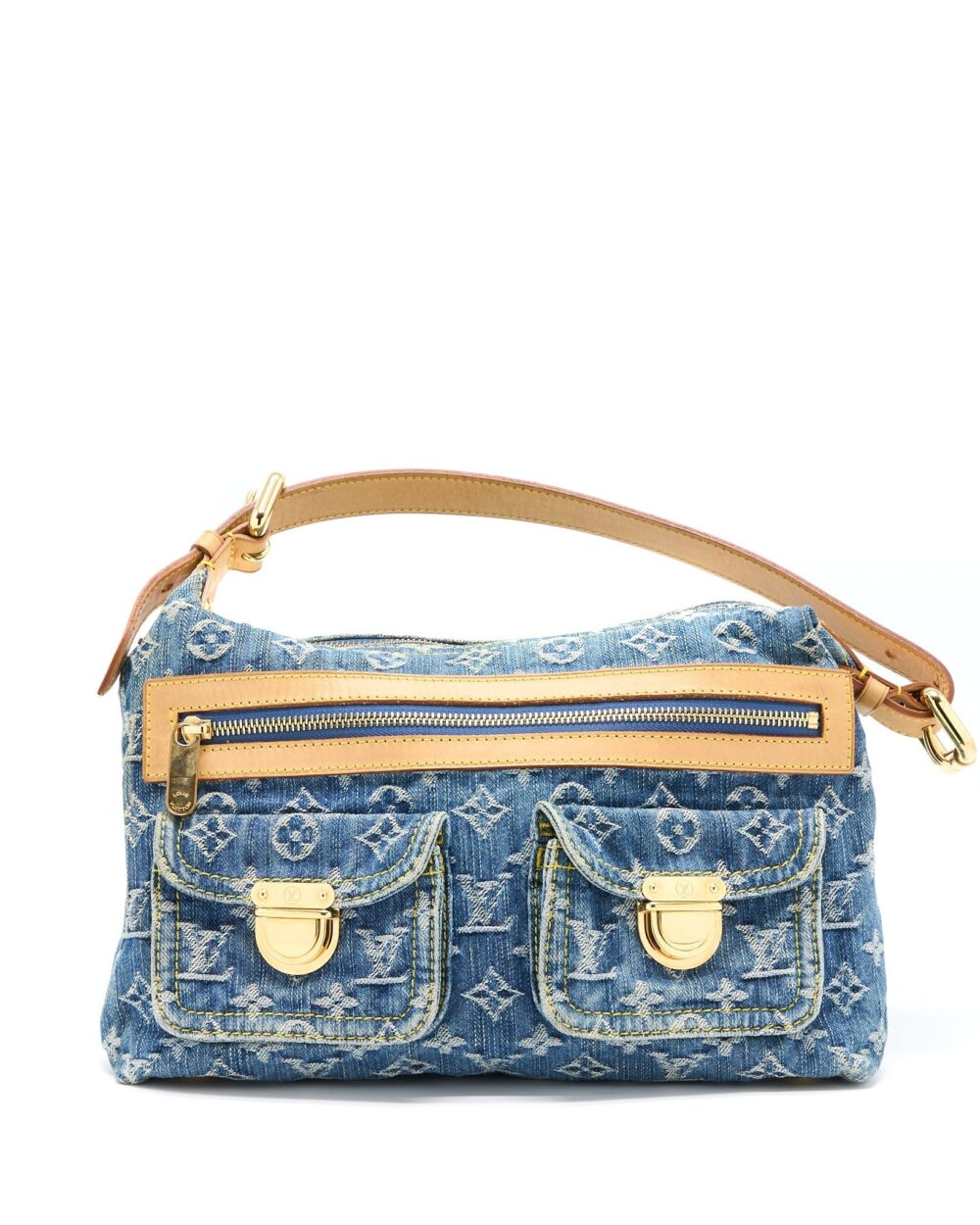 AAA Replica Louis Vuitton LV BUGGY BAG MONOGRAM DENIM GHW