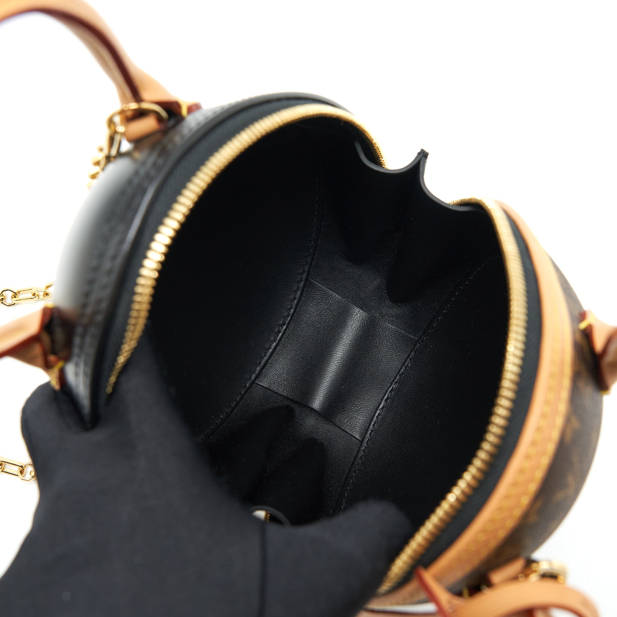 AAA Replica Louis Vuitton LV EGG BAG MONOGRAM CANVAS/BLACK GHW
