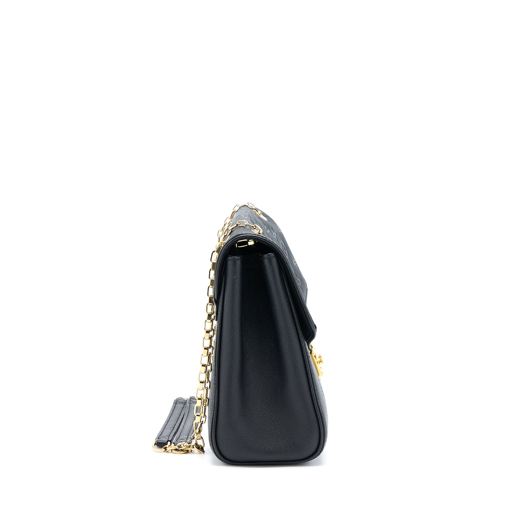 AAA Replica Louis Vuitton LV SAINT GERMAIN CHAIN EMPREINTE BLACK GHW