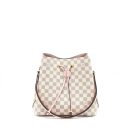 AAA Replica Louis Vuitton LV NEO NOE BUCKET BAG DAMIER AZUR/PINK GHW