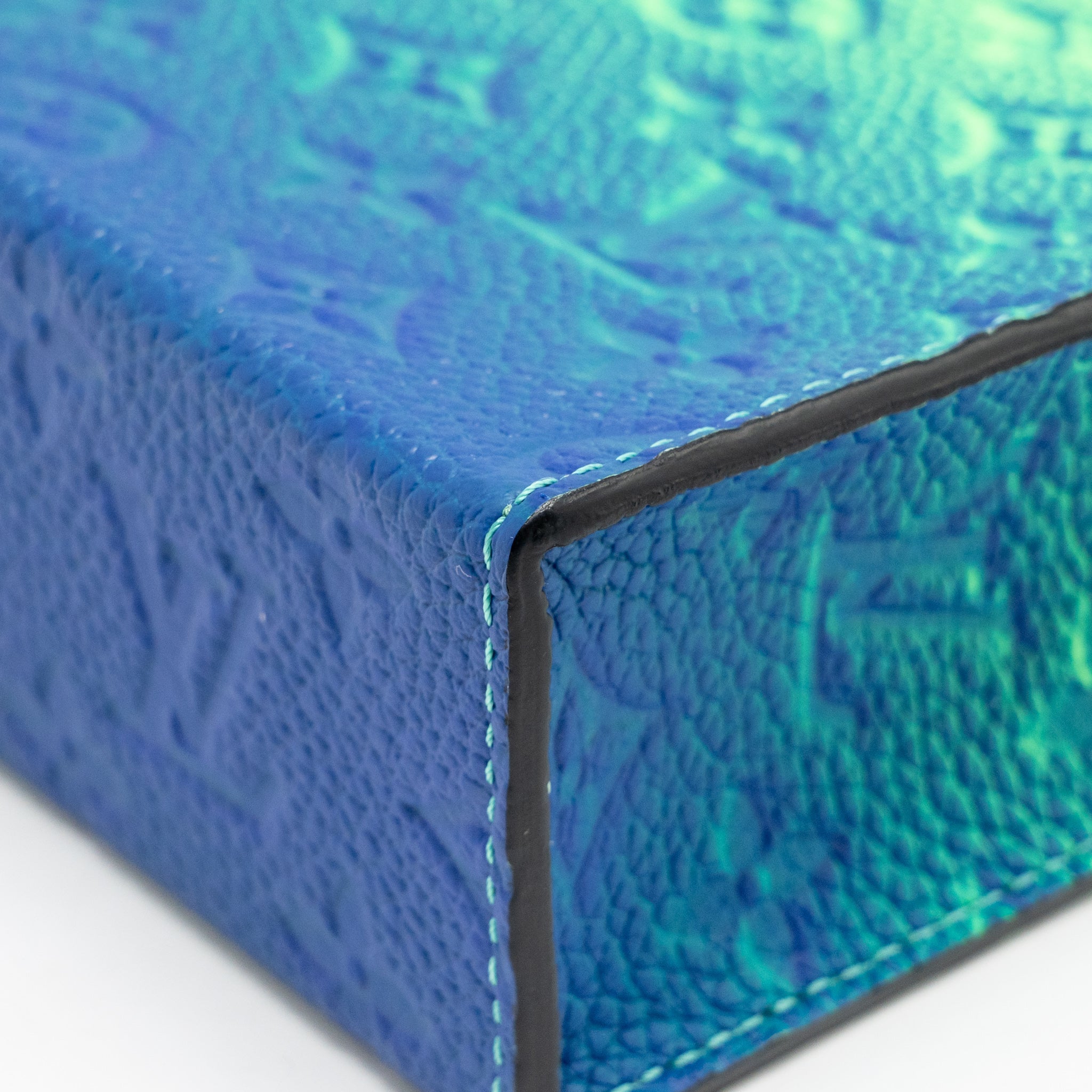 AAA Replica Louis Vuitton LV PETIT SAC PLAT XS VIRGIL ABLOH TAURILLON ILLUSION BLUE/GREEN SHW