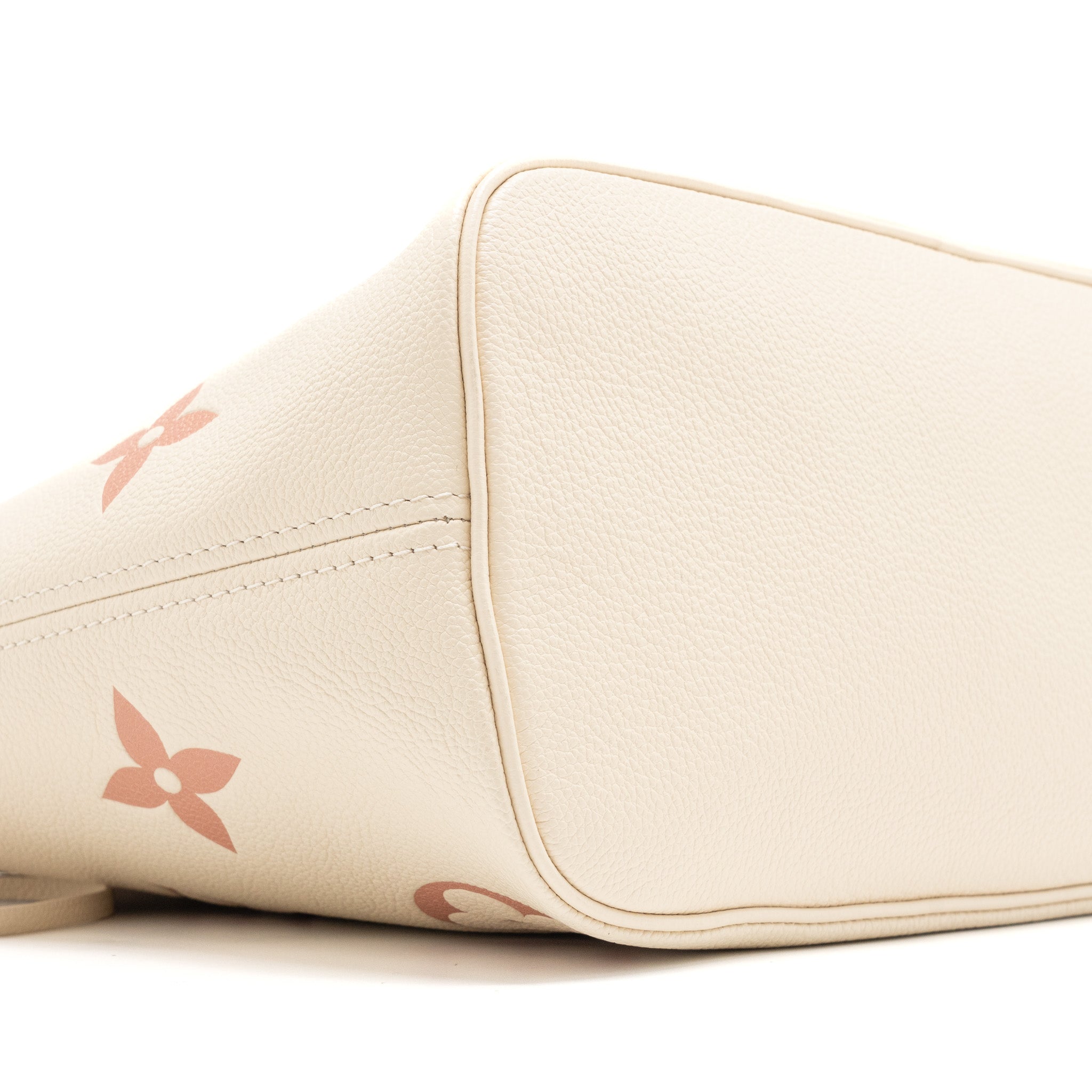AAA Replica Louis Vuitton LV NEVERFULL MM MONOGRAM EMPREINTE CRÈME/ROSE TRIANON GHW