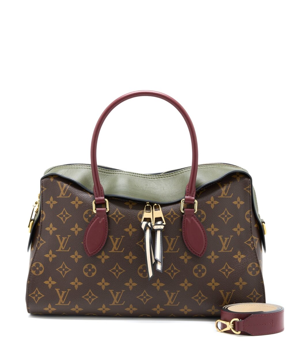 AAA Replica Louis Vuitton LV TUILERIES BAG MONOGRAM CANVAS GREEN/RED GHW