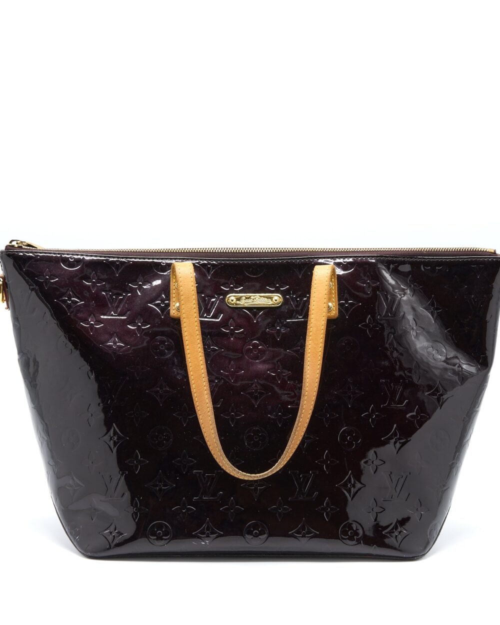 AAA Replica Louis Vuitton LV VERNIS BELLEVUE GM BAG PATENT AMARANTE GHW