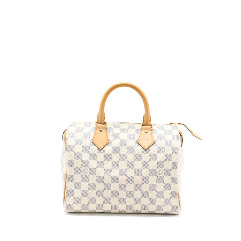 AAA Replica Louis Vuitton LV SPEEDY 25 DAMIER AZUR CANVAS GHW