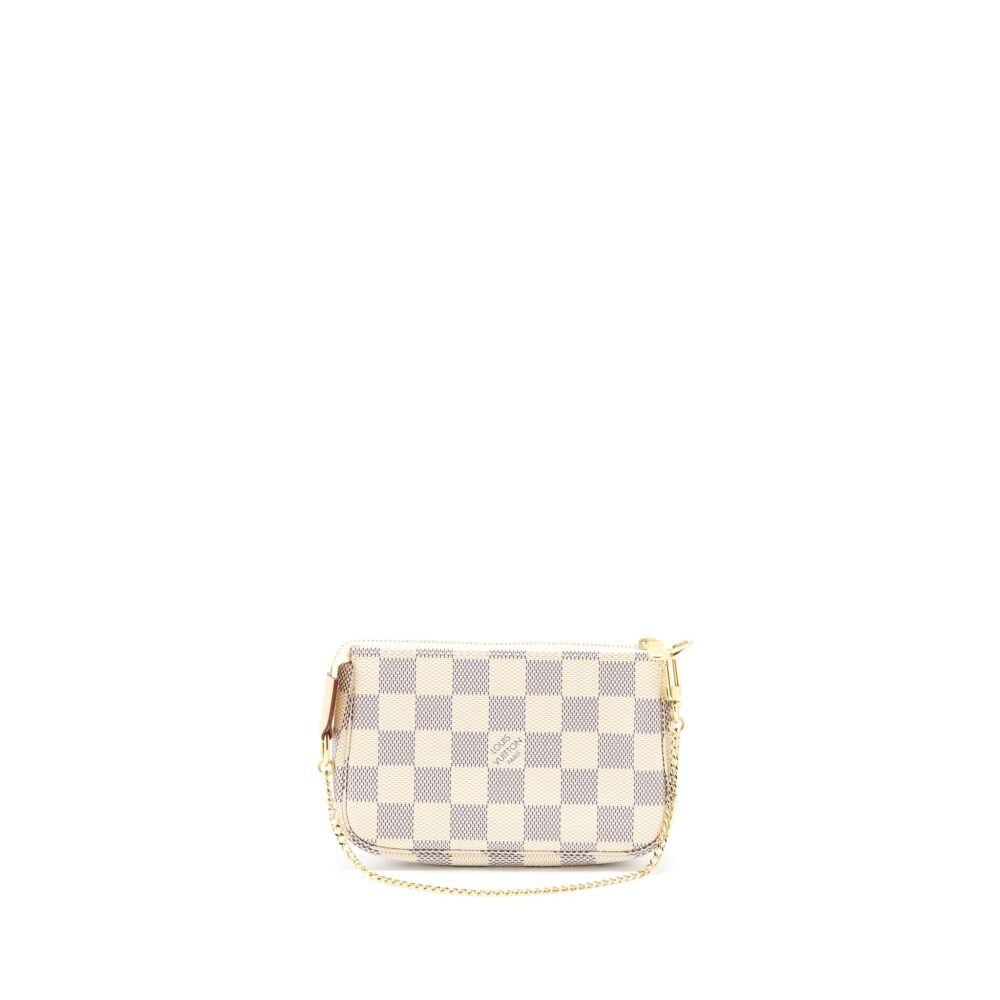 AAA Replica Louis Vuitton LV MINI POCHETTE ACCESSORIES DAMIER AZUR CANVAS GHW