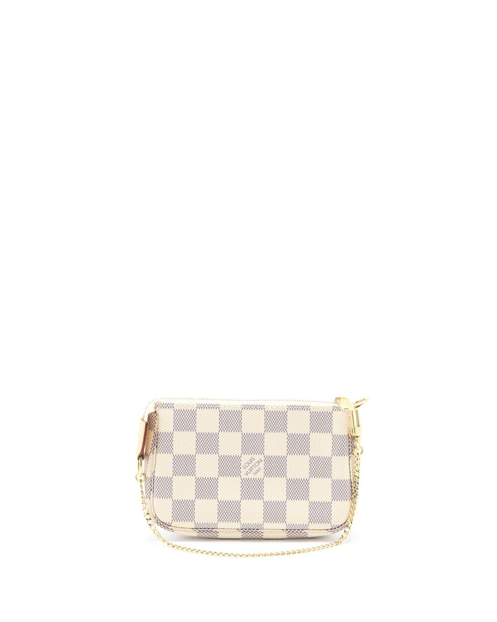 AAA Replica Louis Vuitton LV MINI POCHETTE ACCESSORIES DAMIER AZUR CANVAS GHW